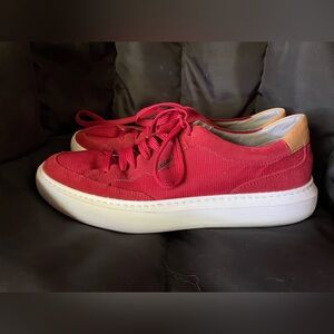 Men’s Red Suede Geox Respira Shoes  Sneakers EU 43 US 10 U925WD 43